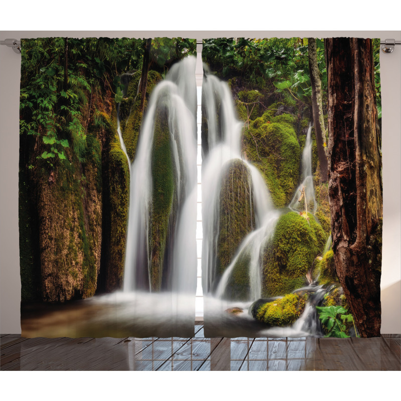 Waterfall Forest Cascade Curtain