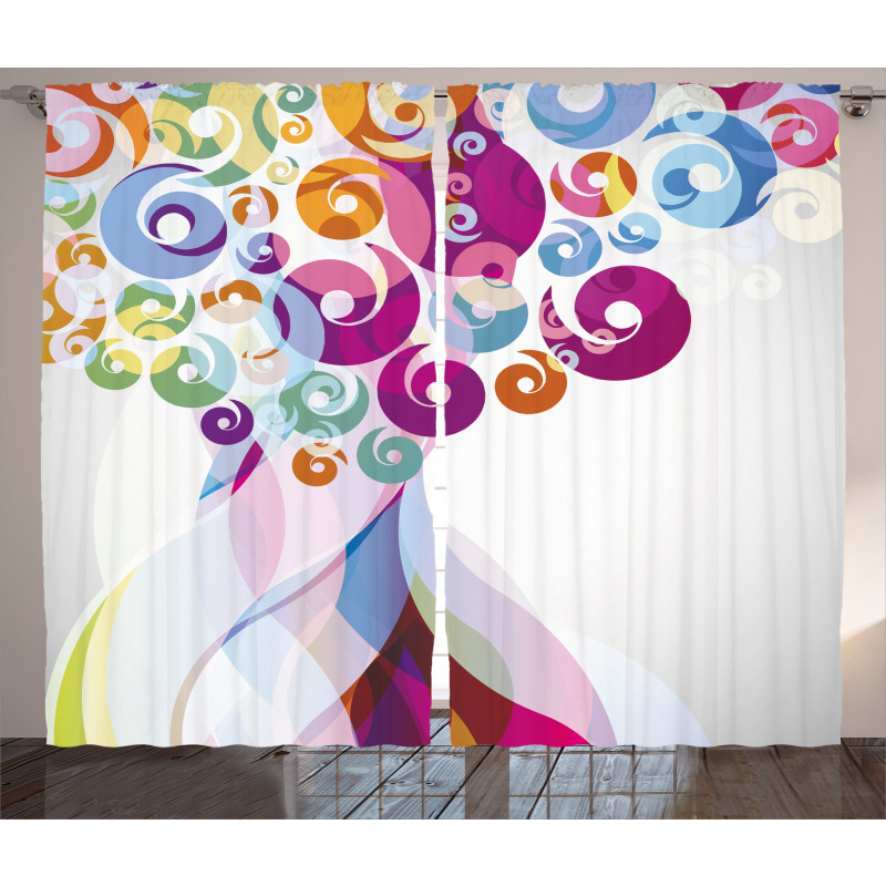 Colorful Flames Curtain
