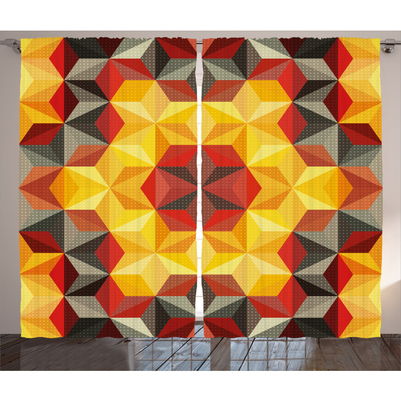 Geometric Fractal Art Curtain
