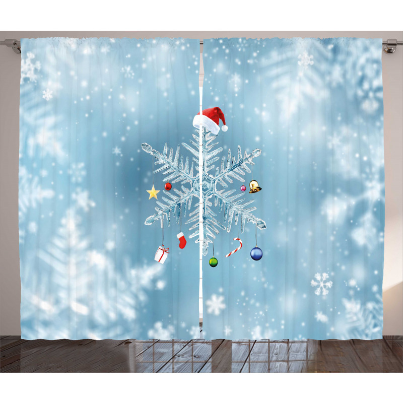 Noel Ornate Snowflake Curtain