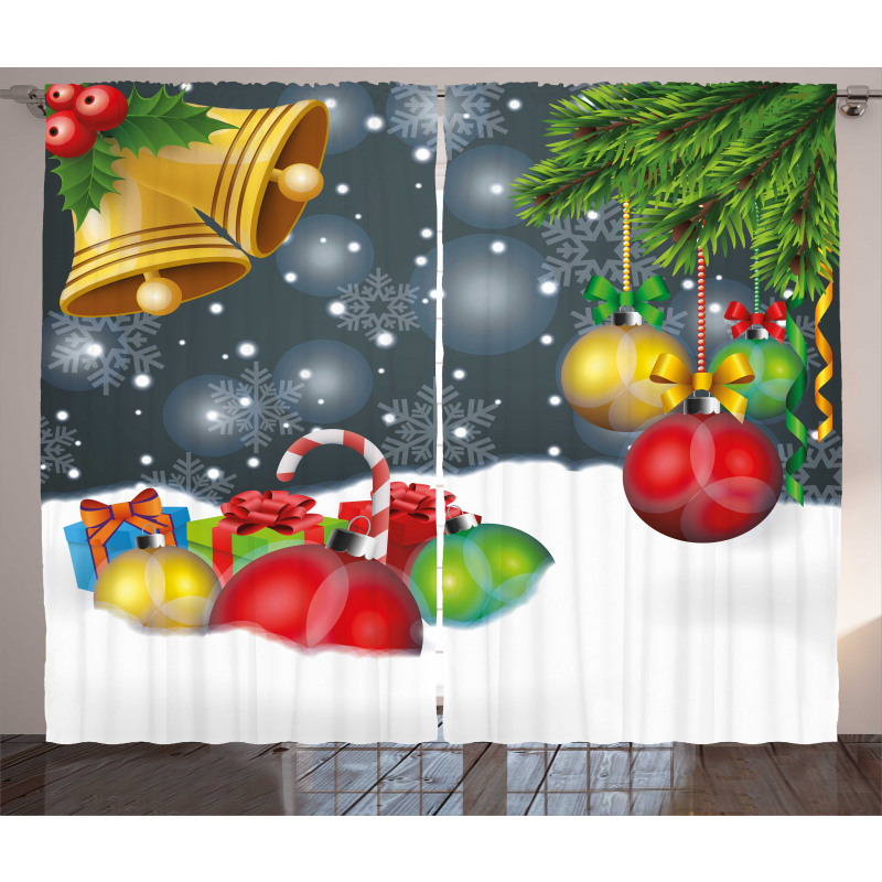 Vivid Noel Balls and Bell Curtain