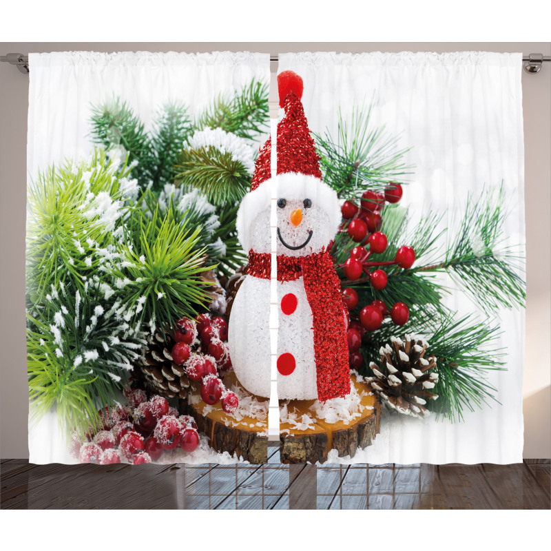 Funny Snowman Curtain