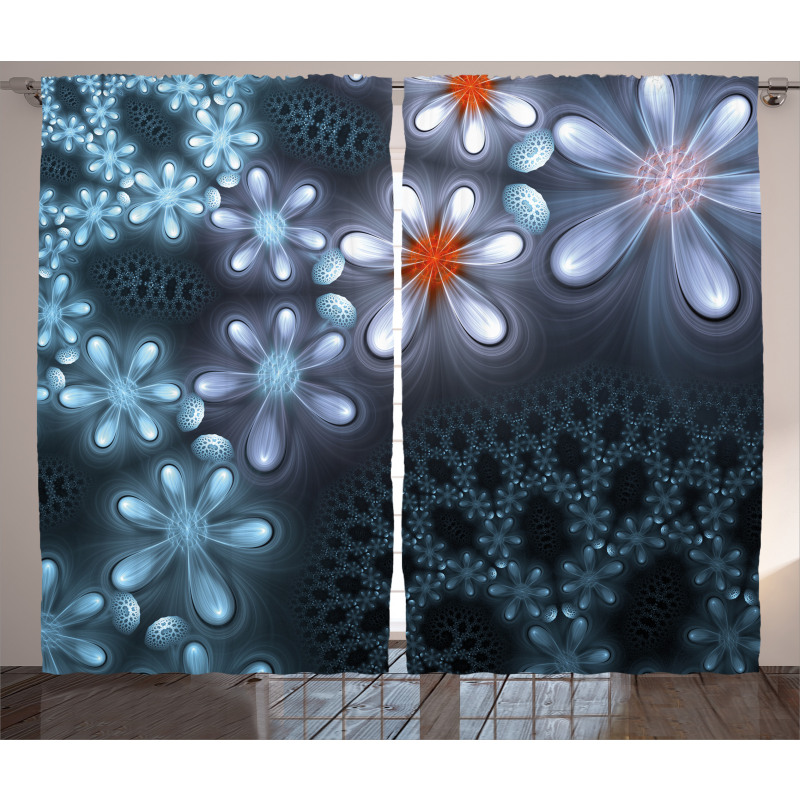 Vibrant Floral Pattern Curtain