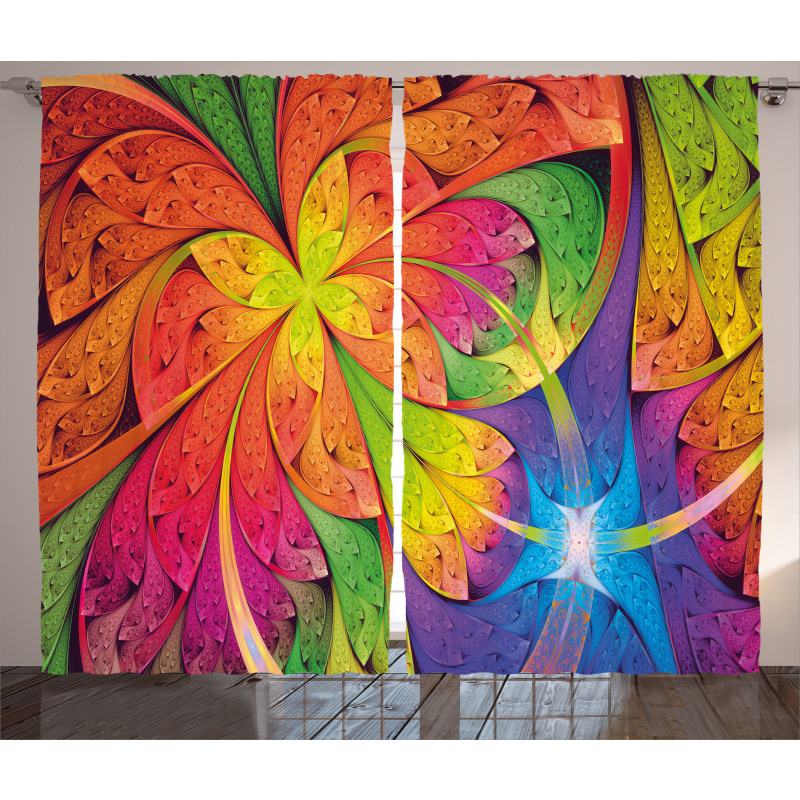 Vibrant Colored Pattern Curtain