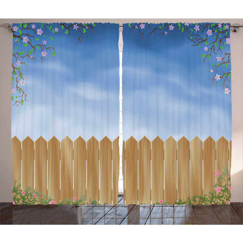 Swiled Spring Season Curtain