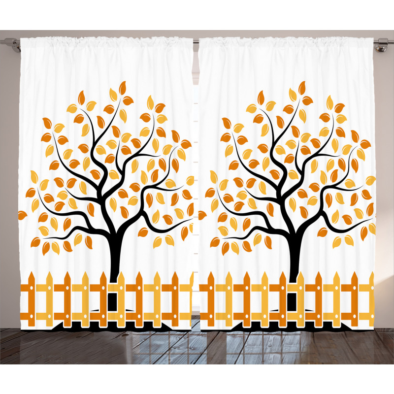 Fall Autumn Trees Curtain