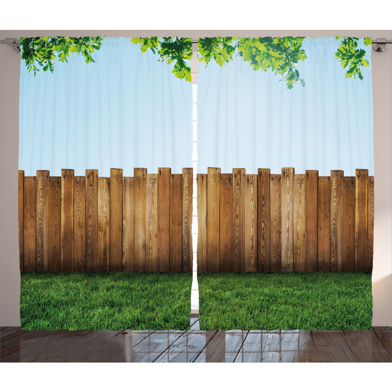 Nature Yard Field Plank Curtain