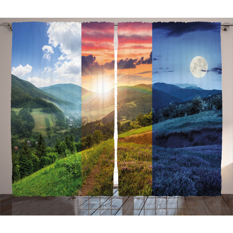 Mountain Forest View Curtain