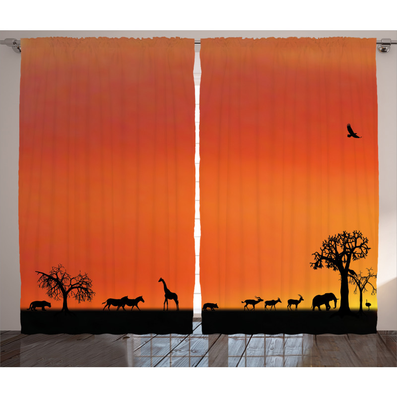 Safari Sunset with Gull Curtain