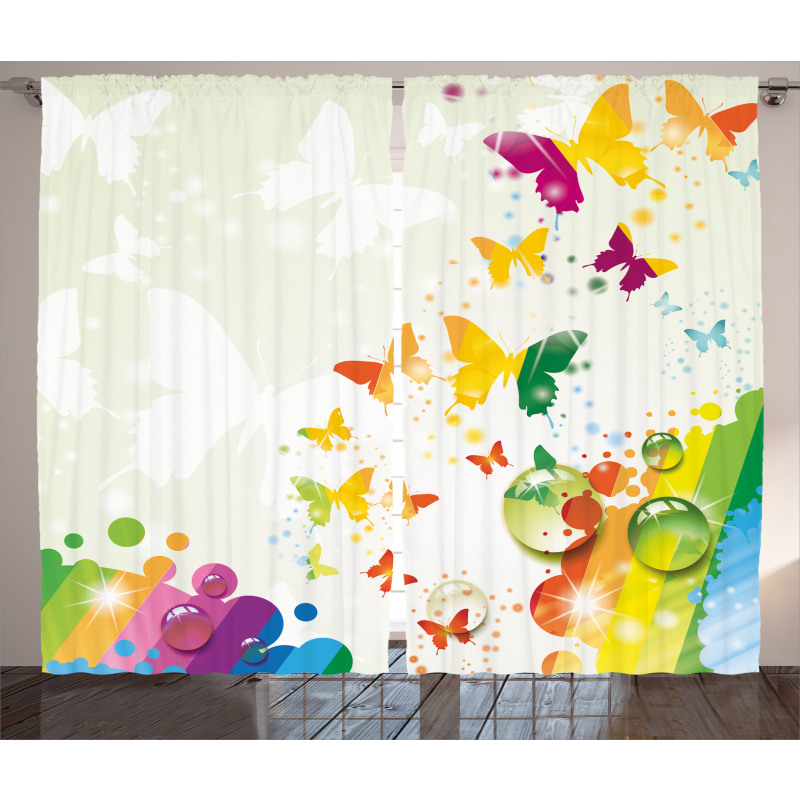 Butterfly Festival Art Curtain