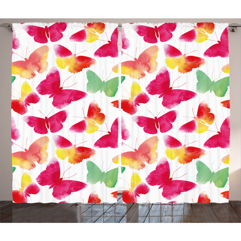 Watercolor Butterflies Curtain
