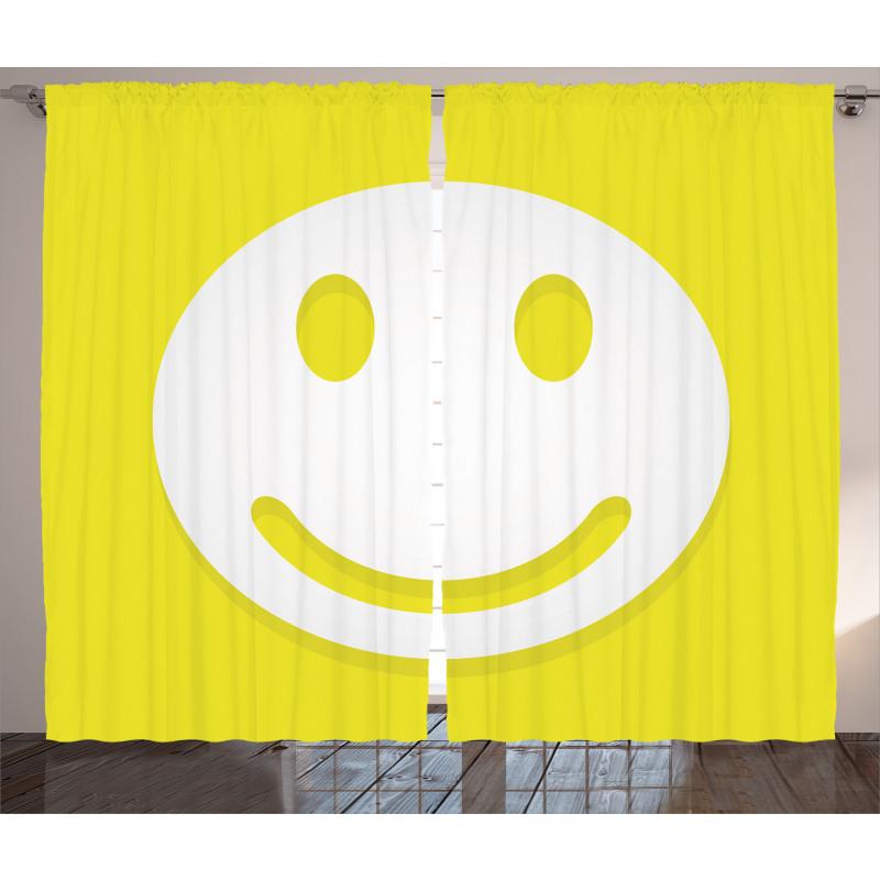 Positive Smiley Face Curtain