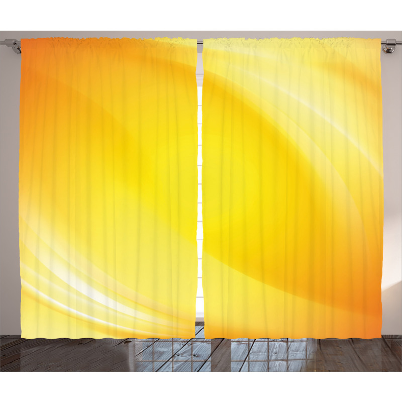 Yellow Lines Ombre Curtain