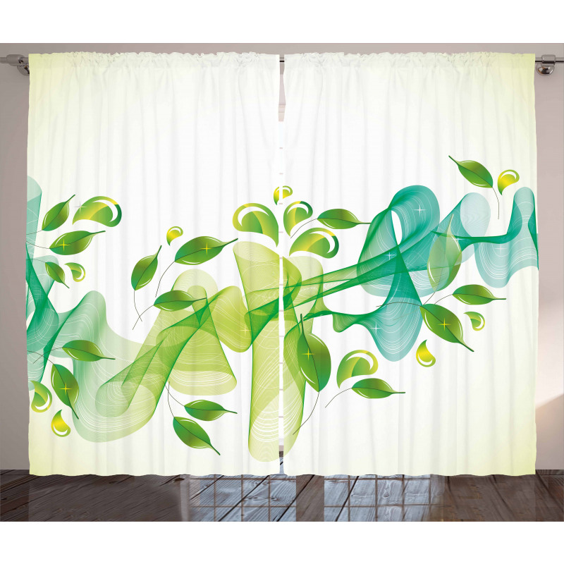 Abstract Floral Design Curtain