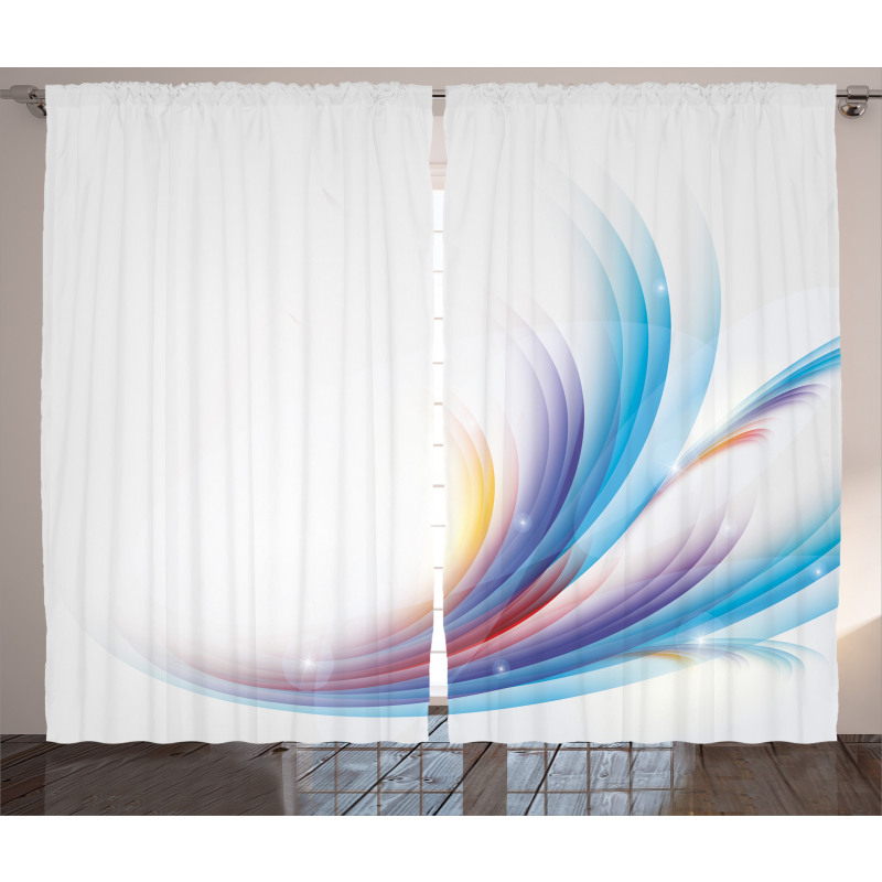 Rainbow Inspired Waves Curtain