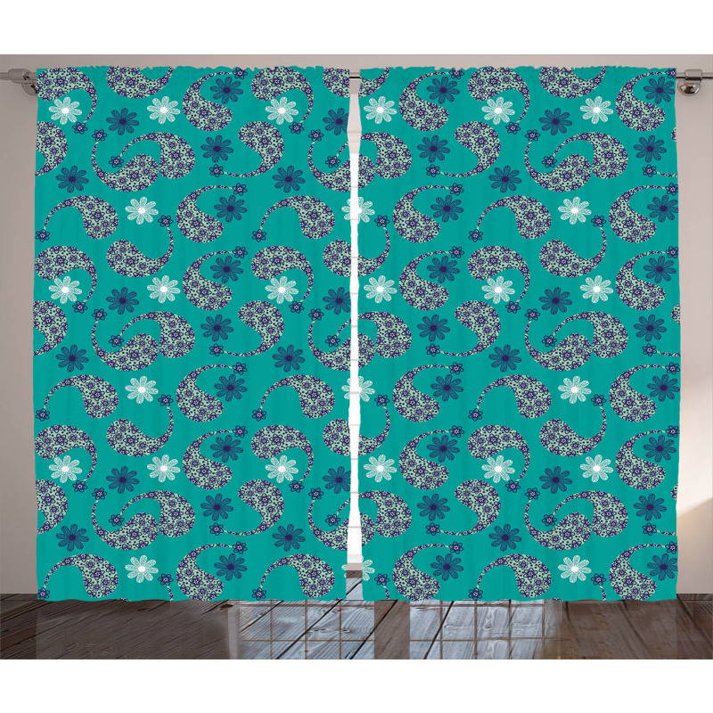 Style Flowers Curtain