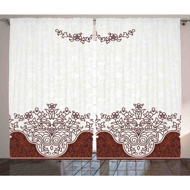 Floral Persian Design Curtain
