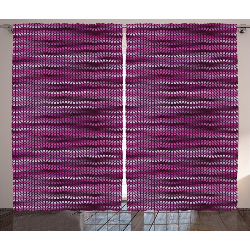 Vintage Knit Pattern Curtain