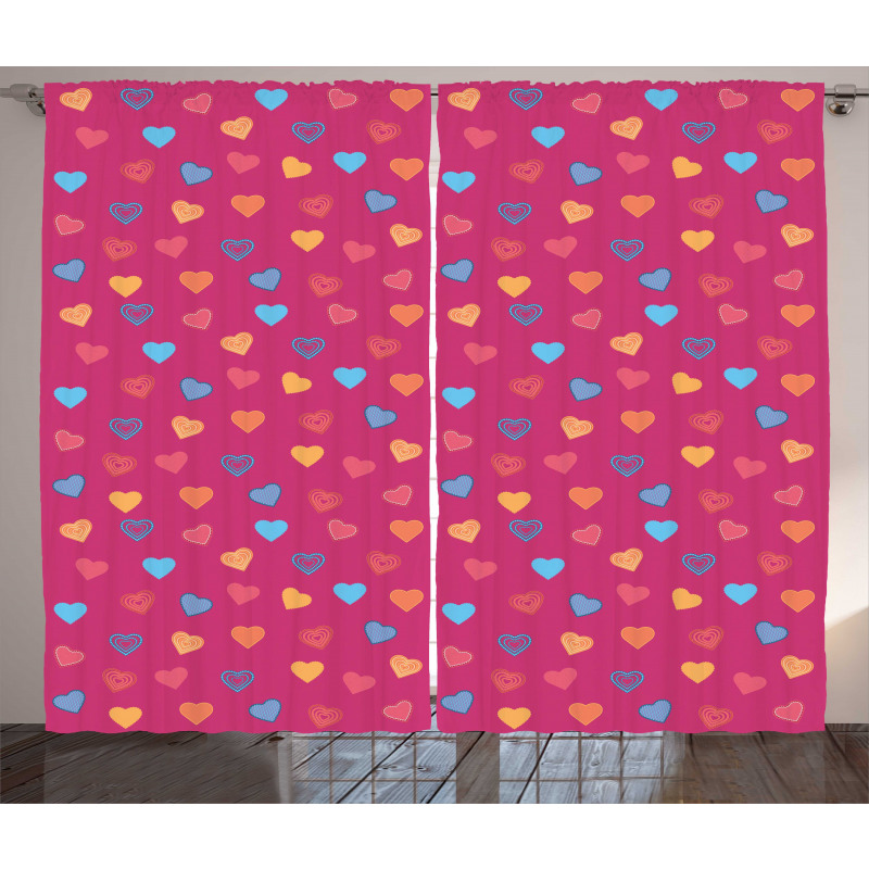 Valentine Days Lovers Curtain