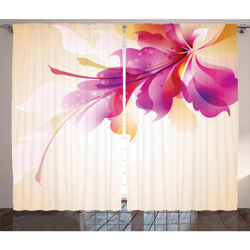 Floral Point and Leaf Curtain