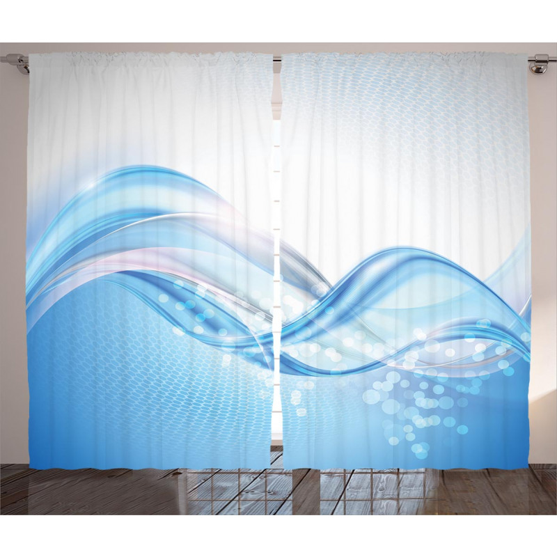 Modern Wavy Surfer Curtain
