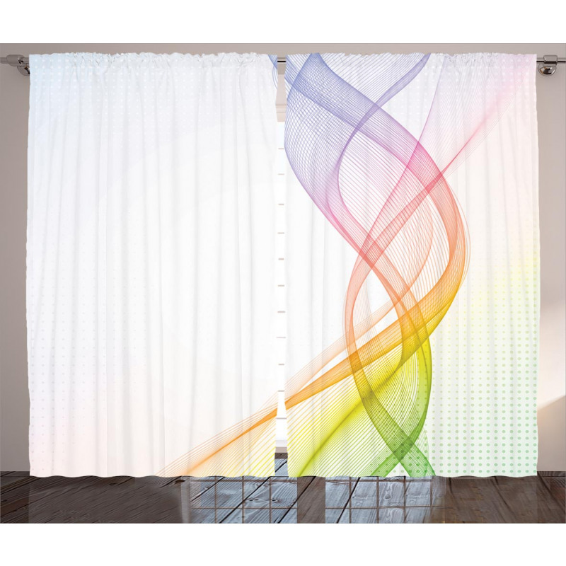 Rainbow Wavy Smoke Curtain