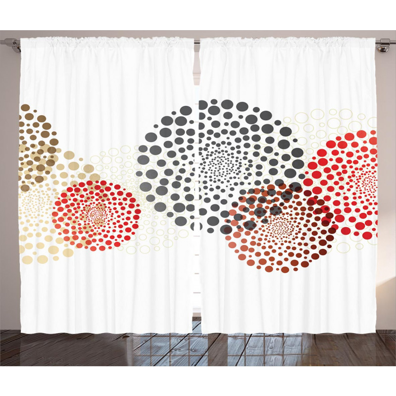 Circled Modern Dots Curtain