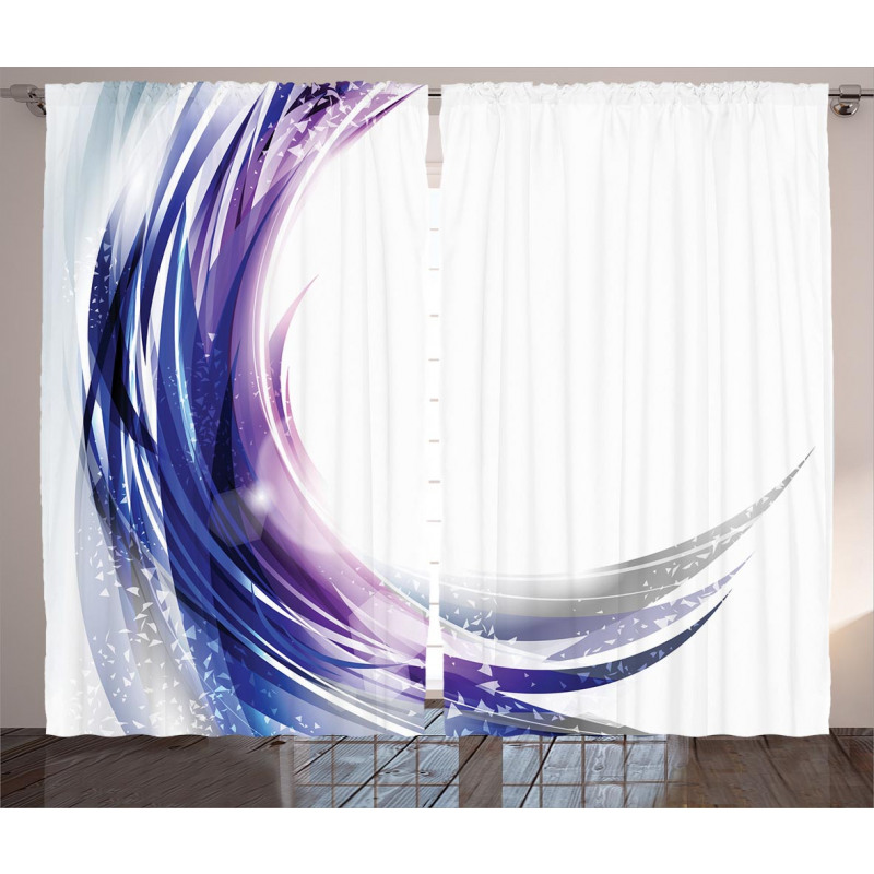 Wave Like Ombre Dots Curtain