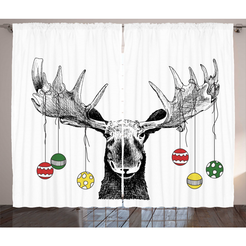 Sketchy Noel Ornament Curtain