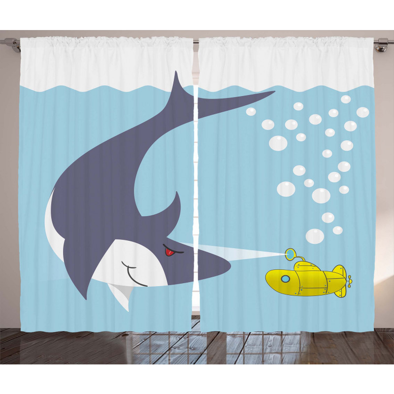Shark Bubbles Curtain