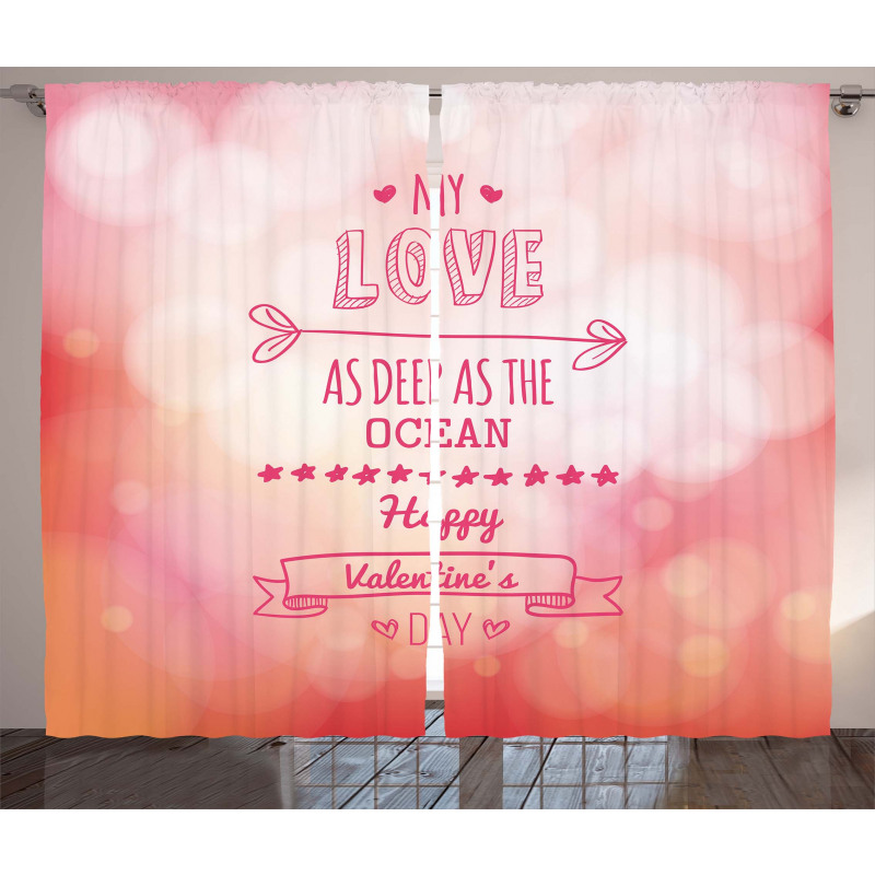 Pink Love Story Curtain