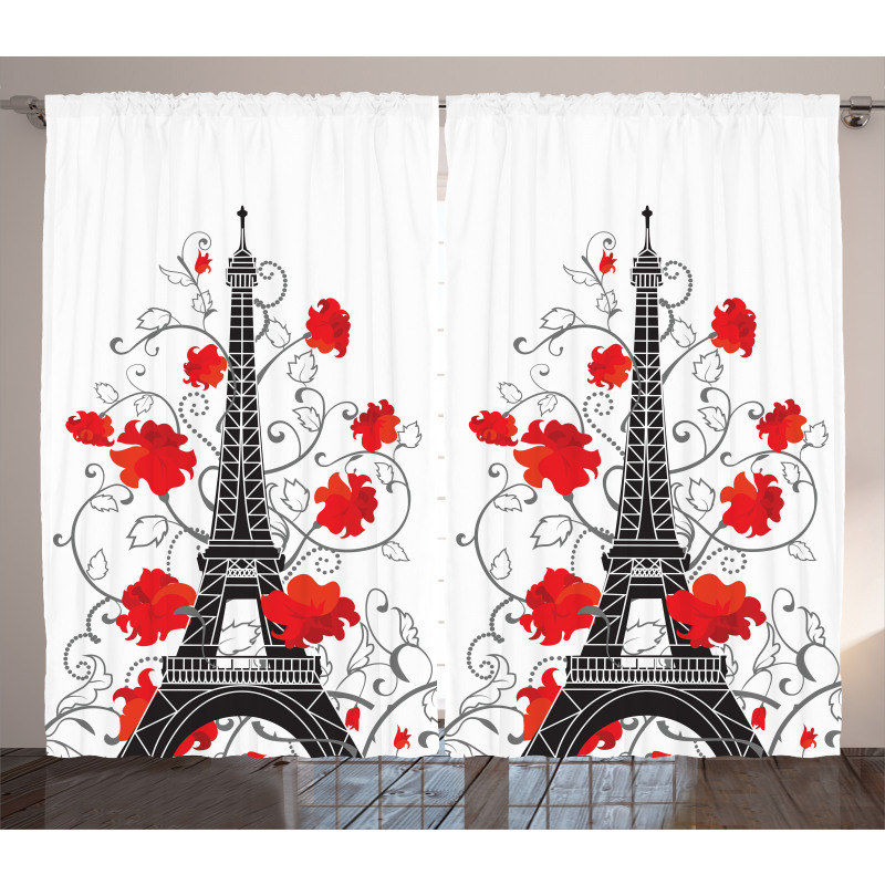 Romantic Paris Art Curtain
