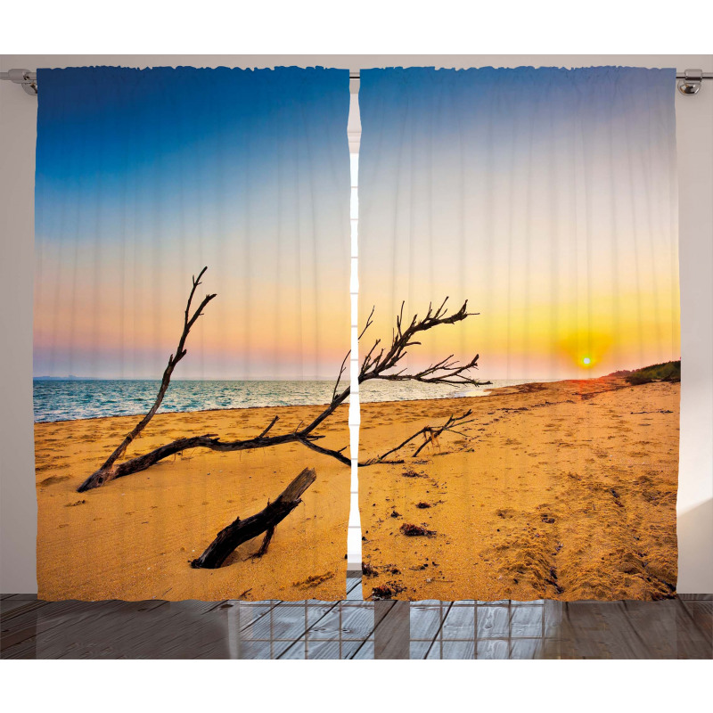 Sunrise at a Sea Shore Curtain