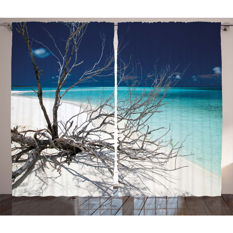 Seascape Theme Driftwood Curtain