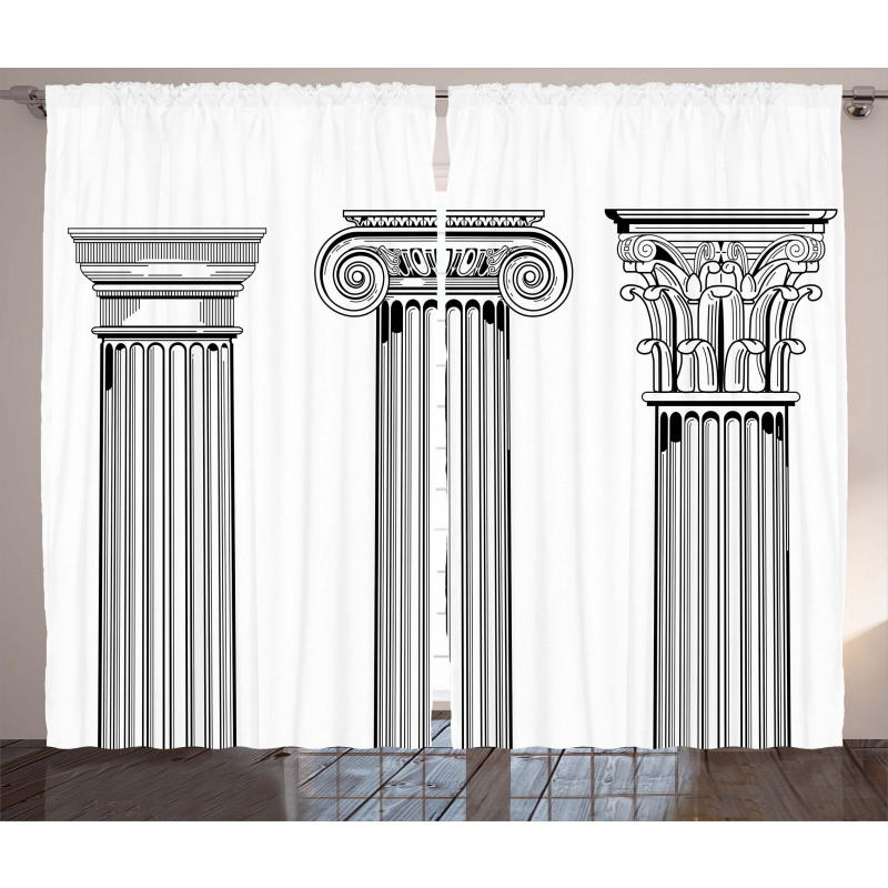Antique Column Capitals Curtain