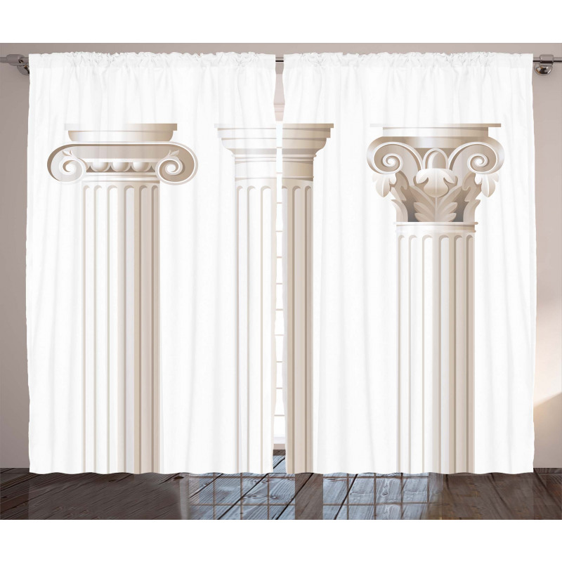 Ionic Doric and Marbles Curtain