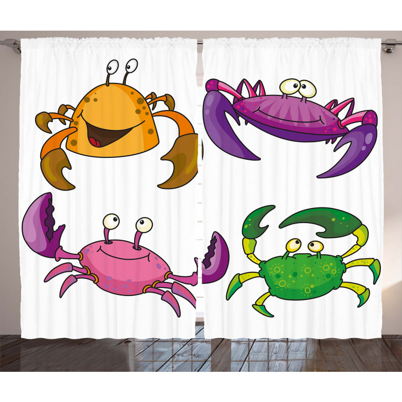 Funny Crabs Pattern Curtain