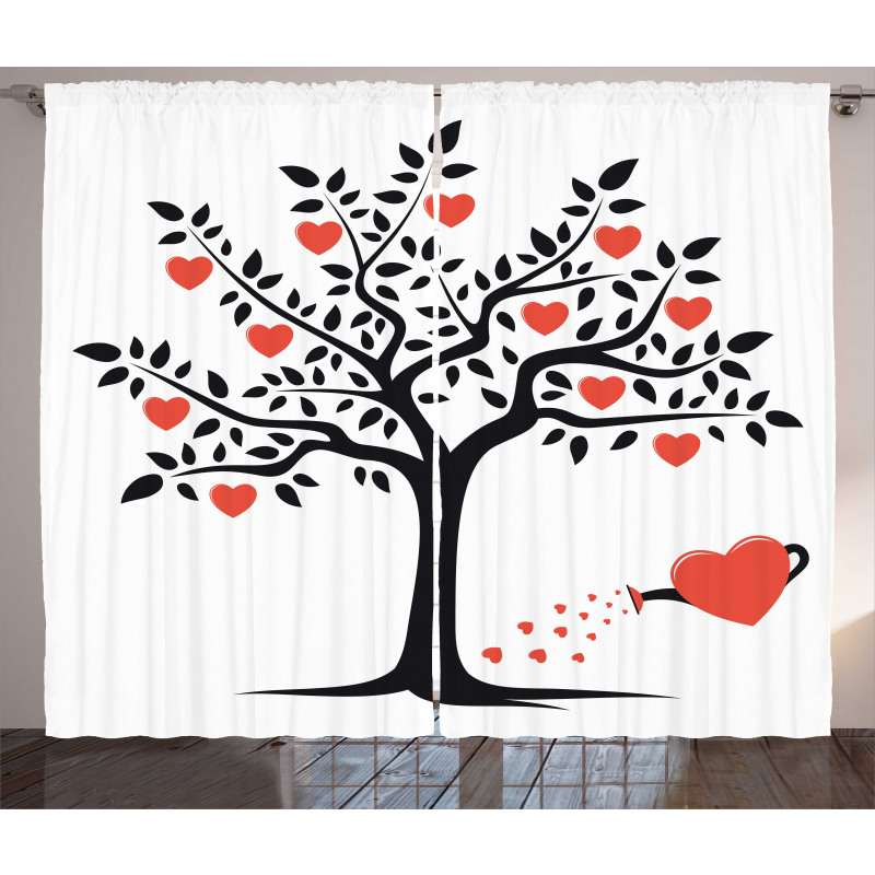 Romantic Love Tree Curtain