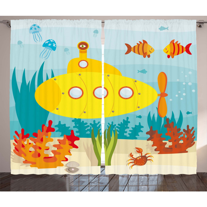 Sea Life Theme Curtain
