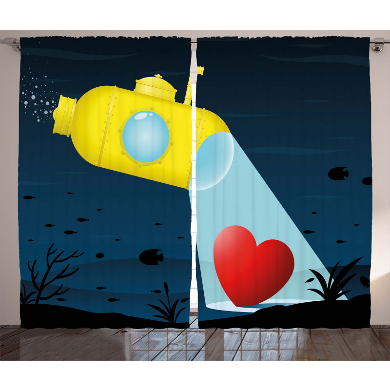 Ocean Heart Curtain