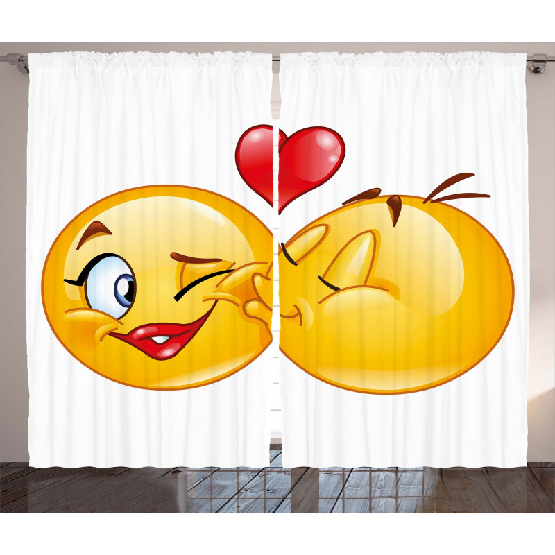 Romantic Flirty Love Mood Curtain