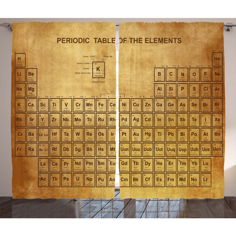 Vintage Chemistry Table Curtain