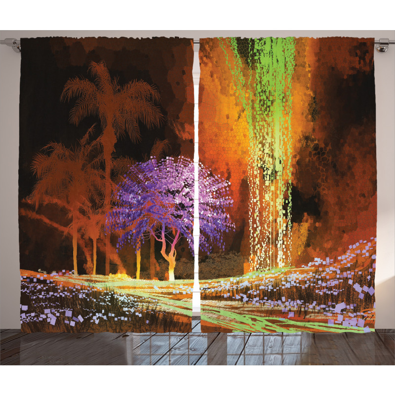 Digital Tropic Exotic Curtain