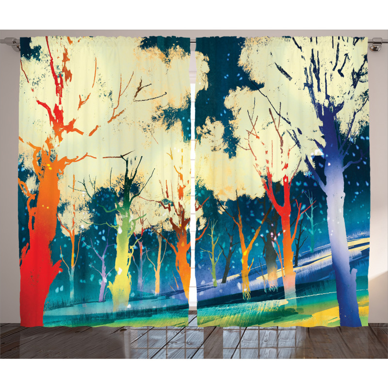 Trees Fiction Forest Curtain