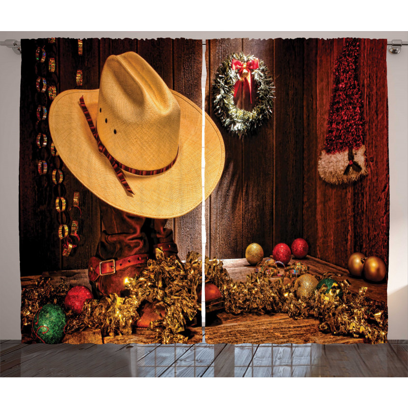 Farmhouse Christmas Curtain