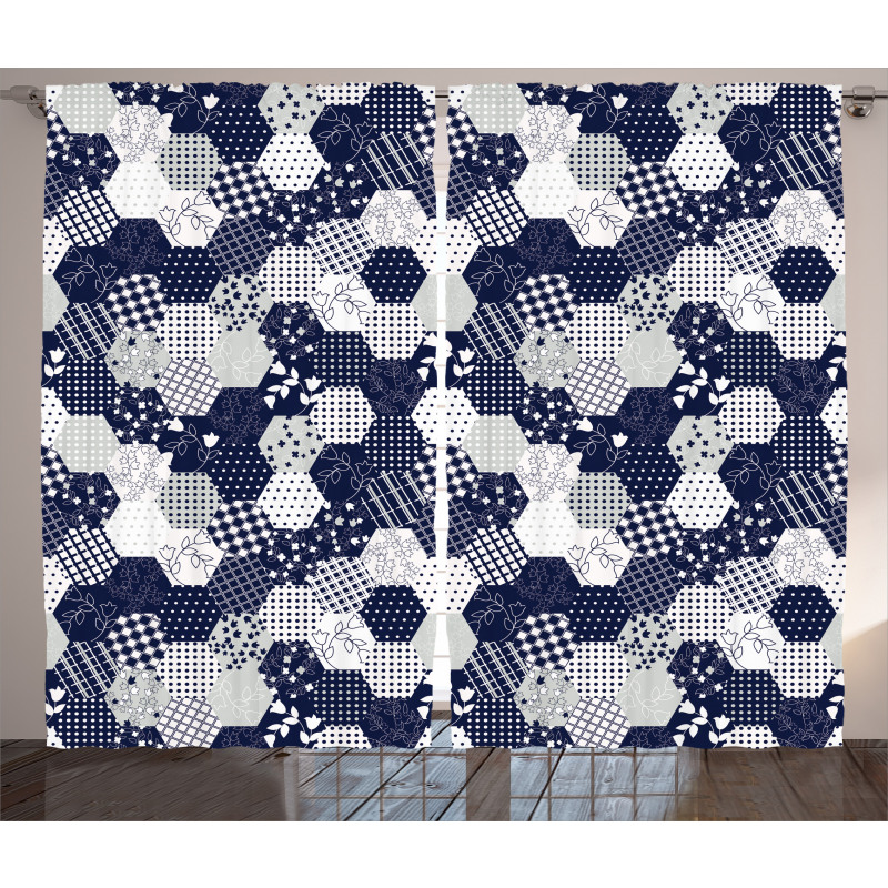 Patchwork Style Dots Star Curtain