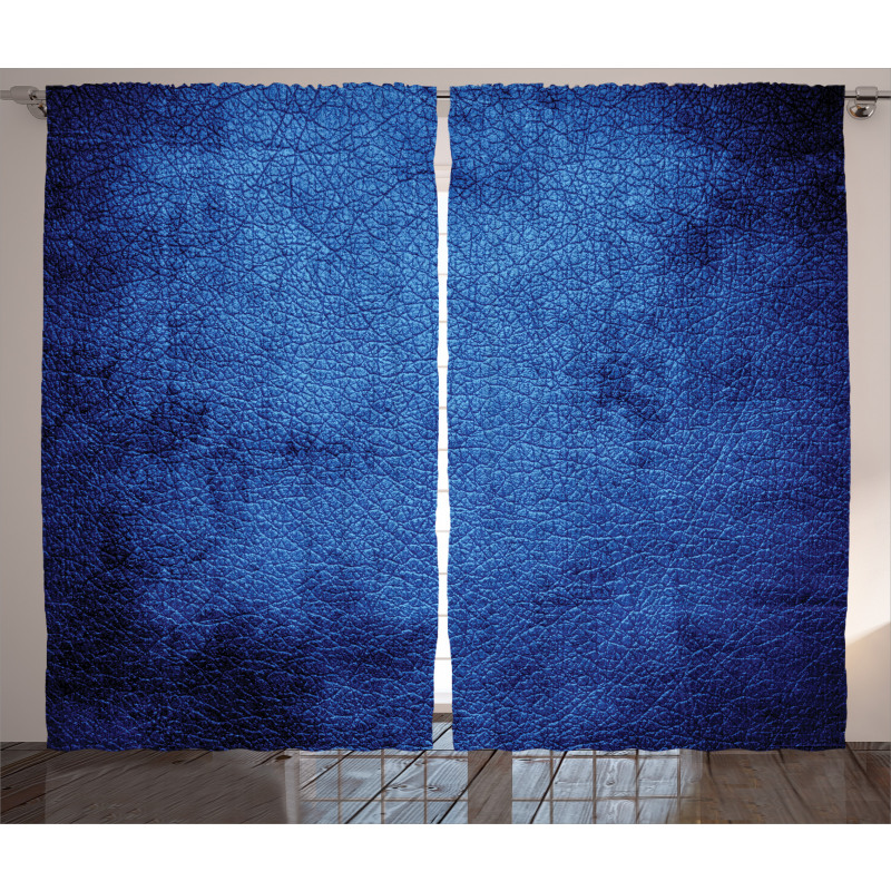 Dark Blue Contemporary Curtain