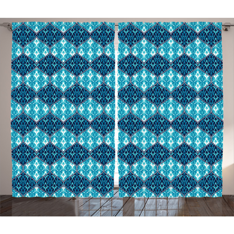 Patchwork Style Oriental Curtain