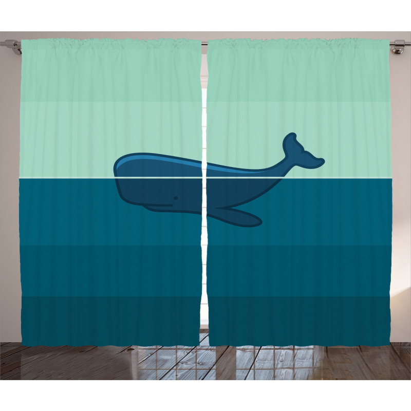 Blue Whale in the Sea Curtain