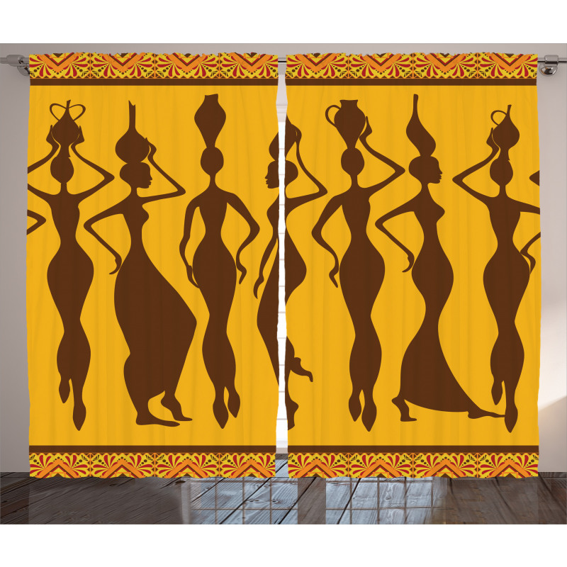 Exotic Females Bohemian Art Curtain